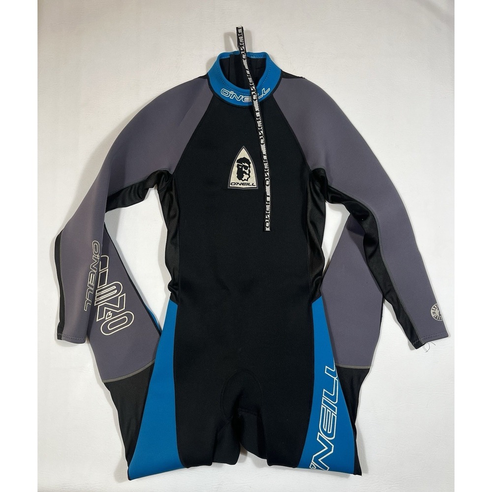 O'Neill Full Wetsuit Mens Medium Black Blue Gray 2mm Neoprene 7051